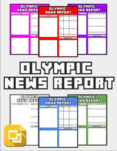 Load image into Gallery viewer, Olympic News Report (Editable in Google Slides) - Roombop