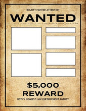 Load image into Gallery viewer, Wanted Poster (Editable in Google Slides) - Roombop