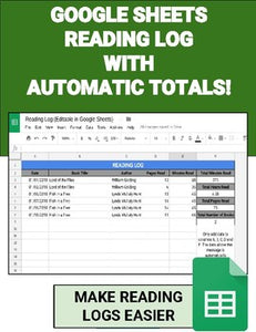Digital Reading Logs (Editable in Google Sheets) - Roombop