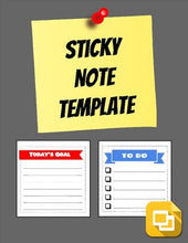 Load image into Gallery viewer, Sticky Note Template (Editable in Google Slides) - Roombop