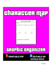 Load image into Gallery viewer, Character Map Organizer (Editable in Google Docs) Distance Learning - Roombop
