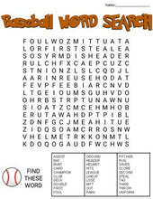 Load image into Gallery viewer, Baseball Word Search: 3 Difficulties - Roombop