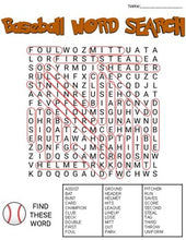 Load image into Gallery viewer, Baseball Word Search: 3 Difficulties - Roombop