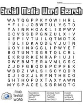 Load image into Gallery viewer, Social Media Word Search: 3 Difficulties - Roombop