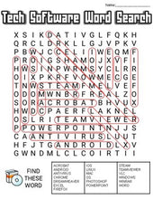 Load image into Gallery viewer, Tech Software Word Search: 3 Difficulties - Roombop