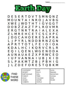 Earth Day Word Search: 3 Difficulties - Roombop