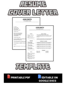 Resume & Cover Letter Template (Editable in Google Docs) - Roombop
