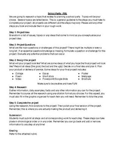 PBL: Class Party (Editable in Google Docs) - Roombop