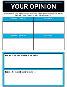 Current Evens Graphic Organizer (Editable in Google Slides) - Roombop