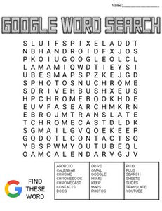 Google Services Word Search: 3 Difficulties - Roombop