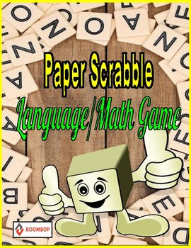 Paper Scrabble Language/Math Game - Roombop