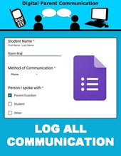 Load image into Gallery viewer, Digital Parent Communication Log (Google Forms) - Roombop