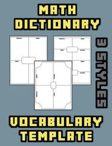 Math Dictionary Vocabulary Template - Roombop