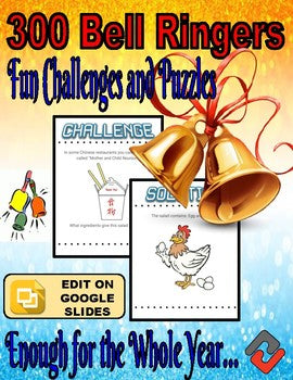 300 Bell Ringers - Fun Challenges and Puzzles (Editable) - Roombop