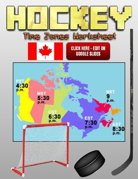 Hockey Time Zones Worksheet (Google Slides) – Roombop