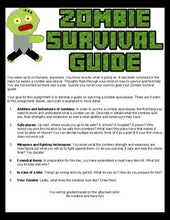 Load image into Gallery viewer, Zombie Survival Guide Assignment (Editable in Google Slides) - Roombop
