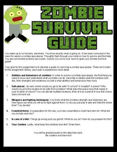 Zombie Survival Guide Assignment (Editable in Google Slides) - Roombop