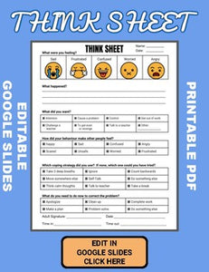 Think Sheet (Editable in Google Slides) - Roombop