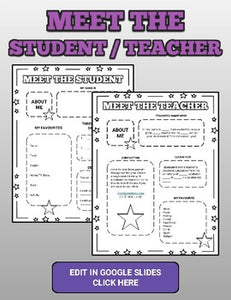 Meet the Student/Teacher (Editable in Google Slides) - Roombop