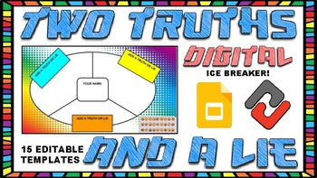 Ice Breaker: Digital Two Truths & a Lie (Editable in Google Slides) - Roombop