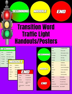 lærred Store passe Transition Word Traffic Light Handouts/Posters – Roombop