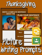 Load image into Gallery viewer, Thanksgiving Picture Prompt Writing (Google Classroom) - Roombop