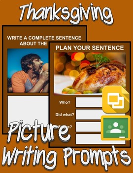 Thanksgiving Picture Prompt Writing (Google Classroom) - Roombop