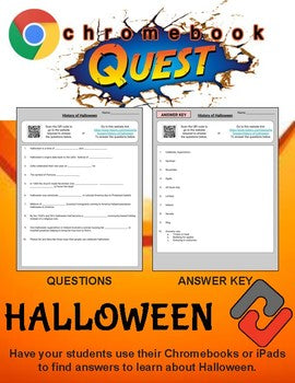 Halloween WebQuest - Engaging Internet Activity (Edit on Google Slides) - Roombop