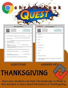 Thanksgiving WebQuest - Engaging Internet Activity (Edit on Google Slides) - Roombop
