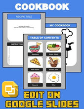 Load image into Gallery viewer, Cookbook Template (Editable in Google Slides) Distance Learning - Roombop