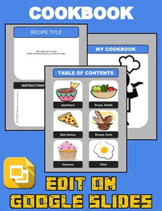 Cookbook Template (Editable in Google Slides) Distance Learning - Roombop