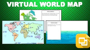 Virtual World Map (Editable in Google Slides) - Roombop