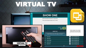Virtual TV (Editable in Google Slides) Distance Learning - Roombop
