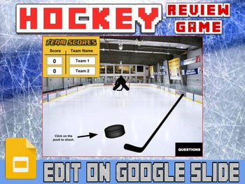 Hockey: Interactive Review Game (Editable on Google Slides) - Roombop