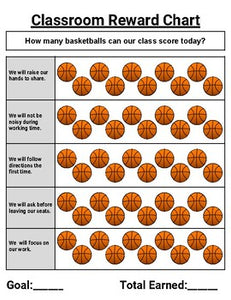 Basketball Individual & Classroom Behavior Charts (Editable on Google Slides) - Roombop