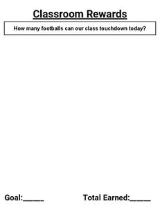 Football Individual & Classroom Behavior Chart (Editable on Google Slides) - Roombop
