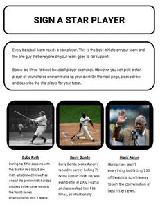 Baseball: Create a Team Project (Google Classroom) - Roombop