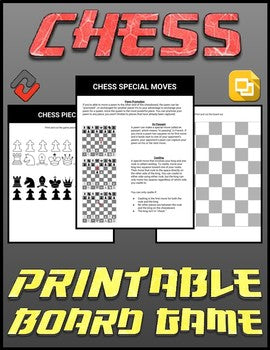 Chess Printable Board Game (Editable Google Slides) Distance Learning - Roombop