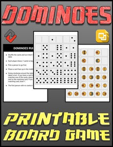 Dominoes Printable Board Game (Editable Google Slides) Distance Learning - Roombop