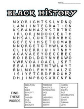 Load image into Gallery viewer, Black History Month Word Search: 3 Difficulties - Roombop