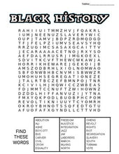 Load image into Gallery viewer, Black History Month Word Search: 3 Difficulties - Roombop