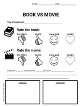 Load image into Gallery viewer, Book vs Movie Graphic Organizers (Editable in Google Slides) - Roombop