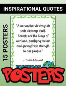 Earth Day: Famous People's Quotes - Printable Posters - Roombop