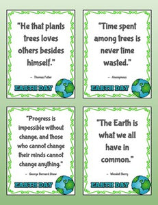 Earth Day: Famous People's Quotes - Printable Posters - Roombop