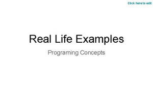 Programming Concepts: Real Life Examples - Roombop