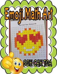 Trig Ratios Math Art: Heart Eye Emoji - Roombop