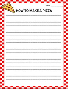 How to make a Pizza: Procedural Writing Organizers (Editable in Google Slides) - Roombop