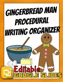How to make a Gingerbread Man: Procedural Writing Organizers (Editable in Google Slides) - Roombop