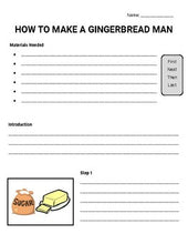 Load image into Gallery viewer, How to make a Gingerbread Man: Procedural Writing Organizers (Editable in Google Slides) - Roombop