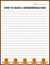 Load image into Gallery viewer, How to make a Gingerbread Man: Procedural Writing Organizers (Editable in Google Slides) - Roombop